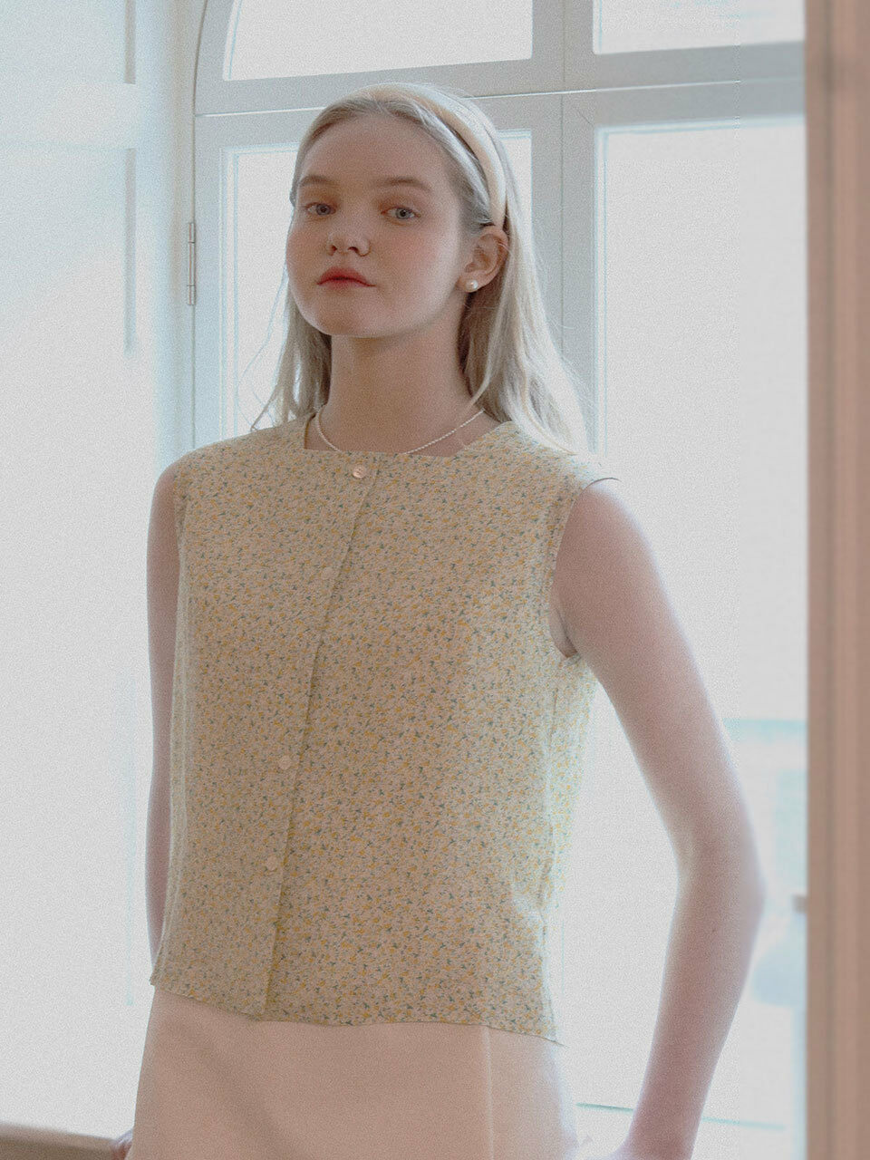 beirut Cottage Square-Neck Blouse ( Yellow)