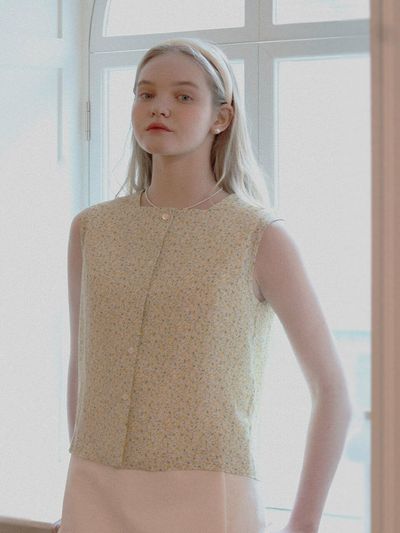 beirut Cottage Square-Neck Blouse ( Yellow)