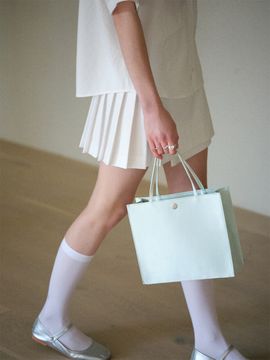 beirut Lady Glossy Satin Tote Bag_Mint