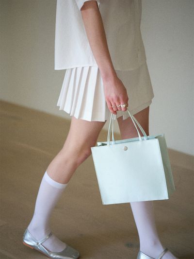beirut Lady Glossy Satin Tote Bag_Mint