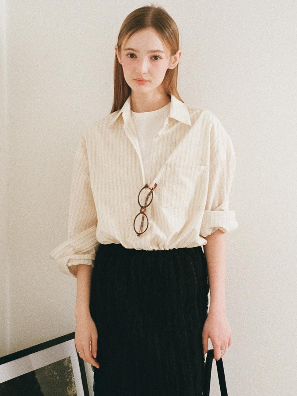beirut VINTAGE STRIPE SHIRT [CREAM]