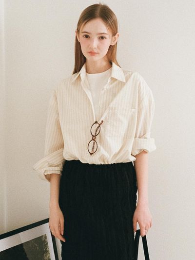 beirut VINTAGE STRIPE SHIRT [CREAM]