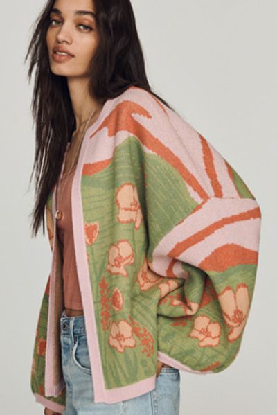 Bel Kazan Floral Landscape Cardigan