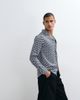 Belier Belier camp collar long sleeve illusion print shirt in monochrome-Multi - 1