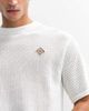 Belier Belier crew neck crochet logo patch t-shirt in white - 2
