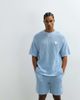 Belier Belier crochet knit logo patch T-shirt in sky blue - part of a set - 4