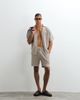 Belier Belier leon crochet knit shorts in taupe - part of a set-Brown - 1