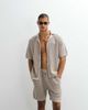 Belier Belier leon crochet knit shorts in taupe - part of a set-Brown - 3