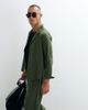 Belier Belier linen mix long sleeve shirt in olive - part of a set-Green - 1