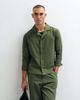 Belier Belier linen mix long sleeve shirt in olive - part of a set-Green - 4