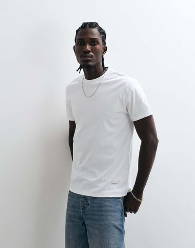 Belier Belier mercerized logo 100% cotton t-shirt in white