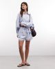 Belier Belier oversized long sleeve striped shirt in blue & white - part of a set-Multi - 2