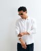 Belier Belier Premium 100% linen long sleeve shirt in white - 1