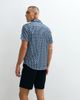 Belier Belier revere collar illusion print shirt in blue-Multi - 4