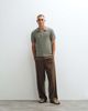 Belier Belier short sleeve diamond stitch knit polo in sage green - 2