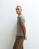 Belier Belier short sleeve diamond stitch knit polo in sage green - 3