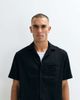 Belier Belier short sleeve textured seersucker shirt in black - part of a set - 1