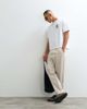 Belier Belier straight leg pull-on linen mix pants in oatmeal-Neutral - 1
