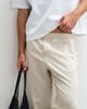 Belier Belier straight leg pull-on linen mix pants in oatmeal-Neutral - 2