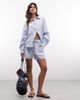 Belier Belier striped paperbag waist shorts in blue & white - part of a set-Multi - 2