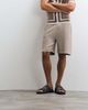Belier Belier textured knit pull-on shorts in stone-Neutral - 1