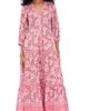 Bell Bell Clara Maxi Dress Pink Print - 1