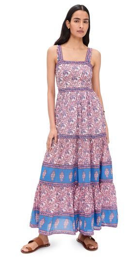 Bell Bell Olea Maxi Dress Pink and Blue