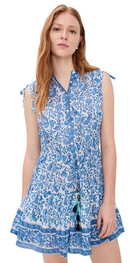 Bell Bell Paula Mini Dress Blue White