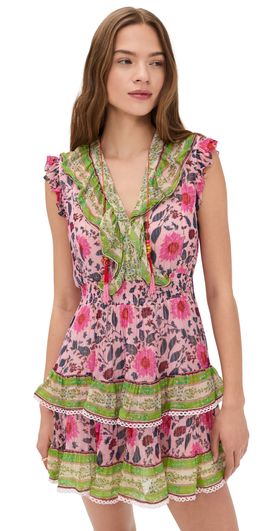 Bell Bell Rainey Mini Dress Chiffon Metallic Stripe