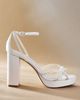 Bella Belle Lola Pearl Open-Toe Platform Block Heels - 1