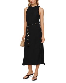 Bella Dahl Bella Dahl Beaded Belt Bias Midi Dress