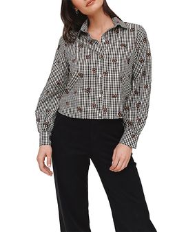 Bella Dahl Bella Dahl Cotton Printed Crop Shirt