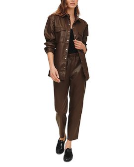 Bella Dahl Bella Dahl Faux Leather Belted Utility Jacket