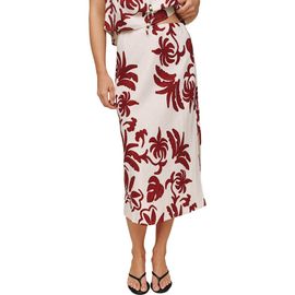 Bella Dahl Bella Dahl Floral Linen Blend Midi Skirt