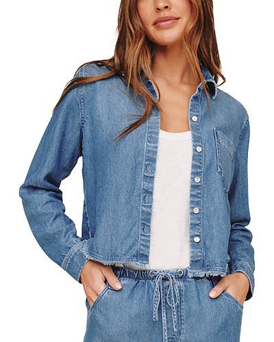 Bella Dahl Bella Dahl Fray Hem Cropped Button Down Shirt