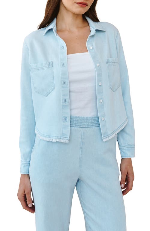 Bella Dahl Bella Dahl Frayed Hem Chambray Button-Up Shirt