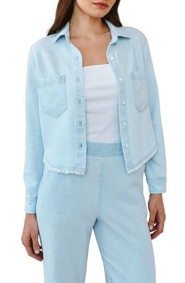 Bella Dahl Bella Dahl Frayed Hem Chambray Button-Up Shirt