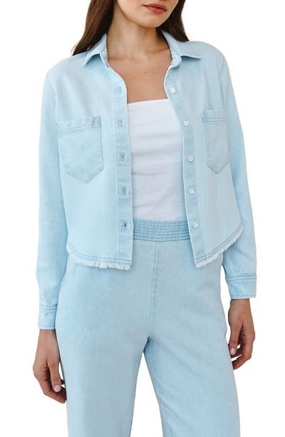 Bella Dahl Bella Dahl Frayed Hem Chambray Button-Up Shirt