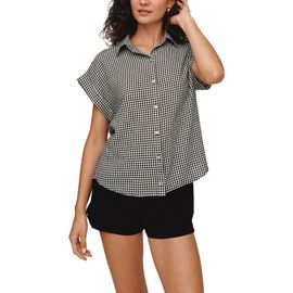 Bella Dahl Bella Dahl Gingham Short Sleeve Button-Up Shirt