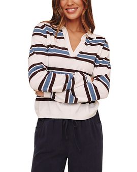 Bella Dahl Bella Dahl Long Sleeve Placket Pullover Sweater