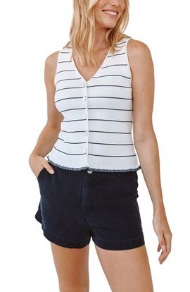Bella Dahl Bella Dahl Ruffle Hem Rib Tank