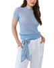 Bella Dahl Bella Dahl Short Sleeve Sweater Top in Soft Blue - 1