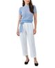Bella Dahl Bella Dahl Short Sleeve Sweater Top in Soft Blue - 2