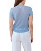Bella Dahl Bella Dahl Short Sleeve Sweater Top in Soft Blue - 3