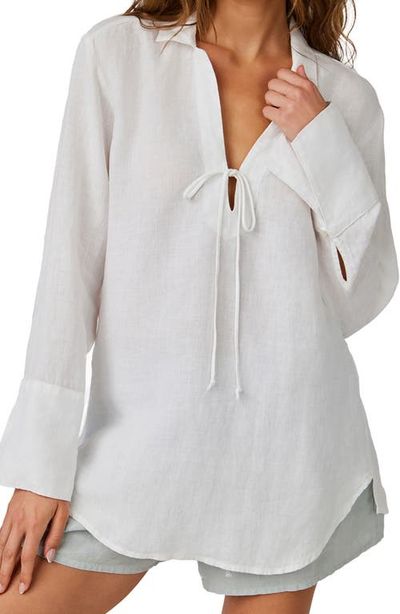 Bella Dahl Bella Dahl Tie Neck Linen Tunic Top