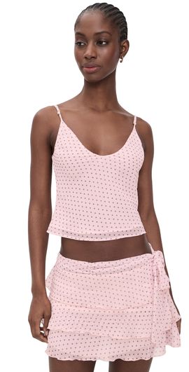 Bella Venice Bella Venice The Sila Top Pink And Black Dot