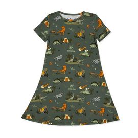Bellabu Bear Bellabu Bear Kids' Jurassic Park Safari Short Sleeve Dress