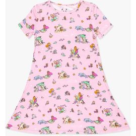 Bellabu Bear Bellabu Bear Kids' Mermaid Lagoon Short Sleeve Dress 