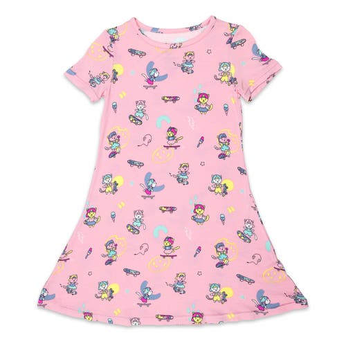 Bellabu Bear Bellabu Bear Kids' Skater Kitty Short Sleeve Dress 