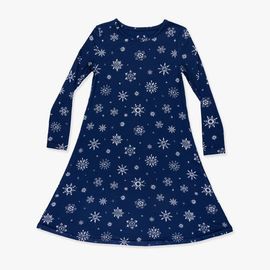 Bellabu Bear Bellabu Bear Kids' Snowflake Long Sleeve Dress 